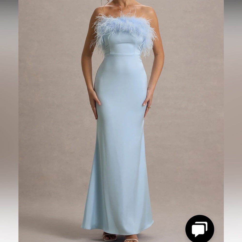 Club L London Blue Strapless Gown for Weddings
